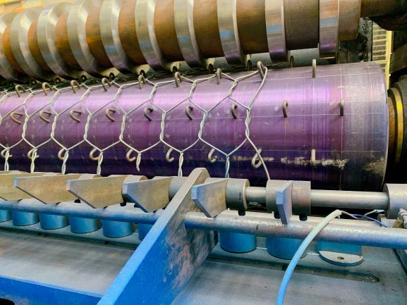 Auto Gabion Mesh Wire Netting Machine For 80x100mm Gabion Mesh