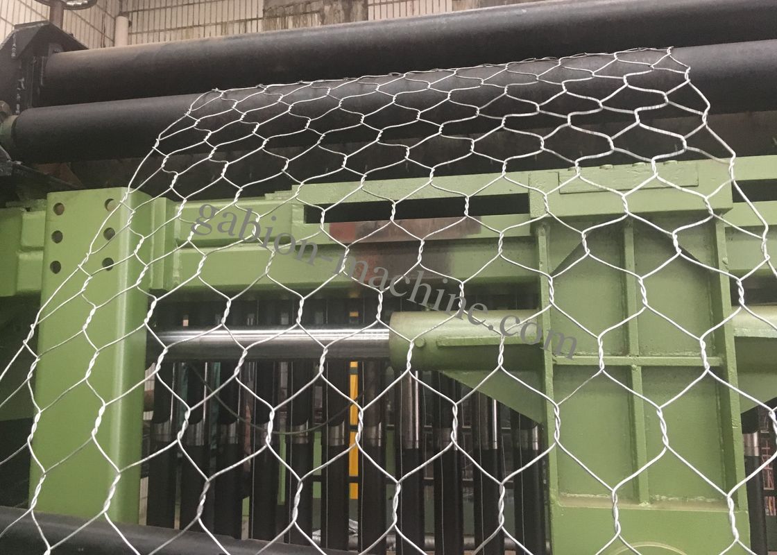 PLC Control 100*120mm Gabion Mesh Machine With Overload Protect Clutch 2.6mm Wire