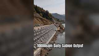 Gabion mesh is hexagonal wire cages filled with stones。
