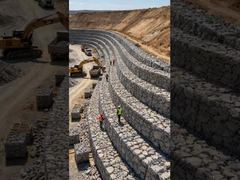 Reliable Gabion Retaining Wall for Mountain River Flood Protection