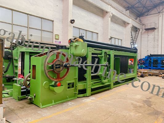 84 x 120mm Mesh Size Low Noise Automatic Gabion Basket Machine For Max ...