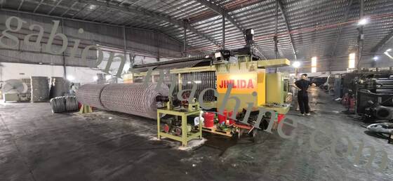 Buy Automatic CNC Gabion Box Machine 100×120mm Mesh | 3.0mm Galvanized Wire | Heavy Duty Gabion Mesh Making Machine online manufacture