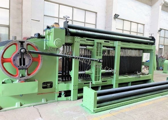 Galfan Wire Gabion Box Making Machine 22kw 4300mm Width Double Twist Mesh