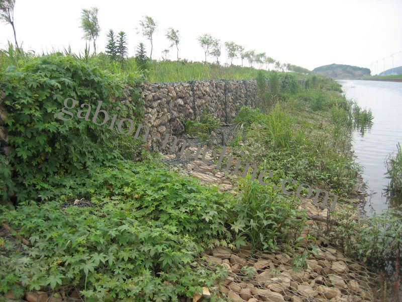 Double Twisted Woven Wire Mesh Gabion Basket For Erosion Control