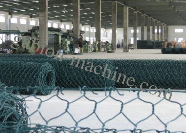 Galvanized Hexagonal Gabion Wire Netting Machine With Automatic Oil System
