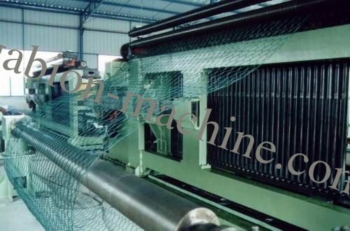 Double Twist Gabion Box Machine , Gabion Wire Baskets Machine 100×120mm Mesh Size