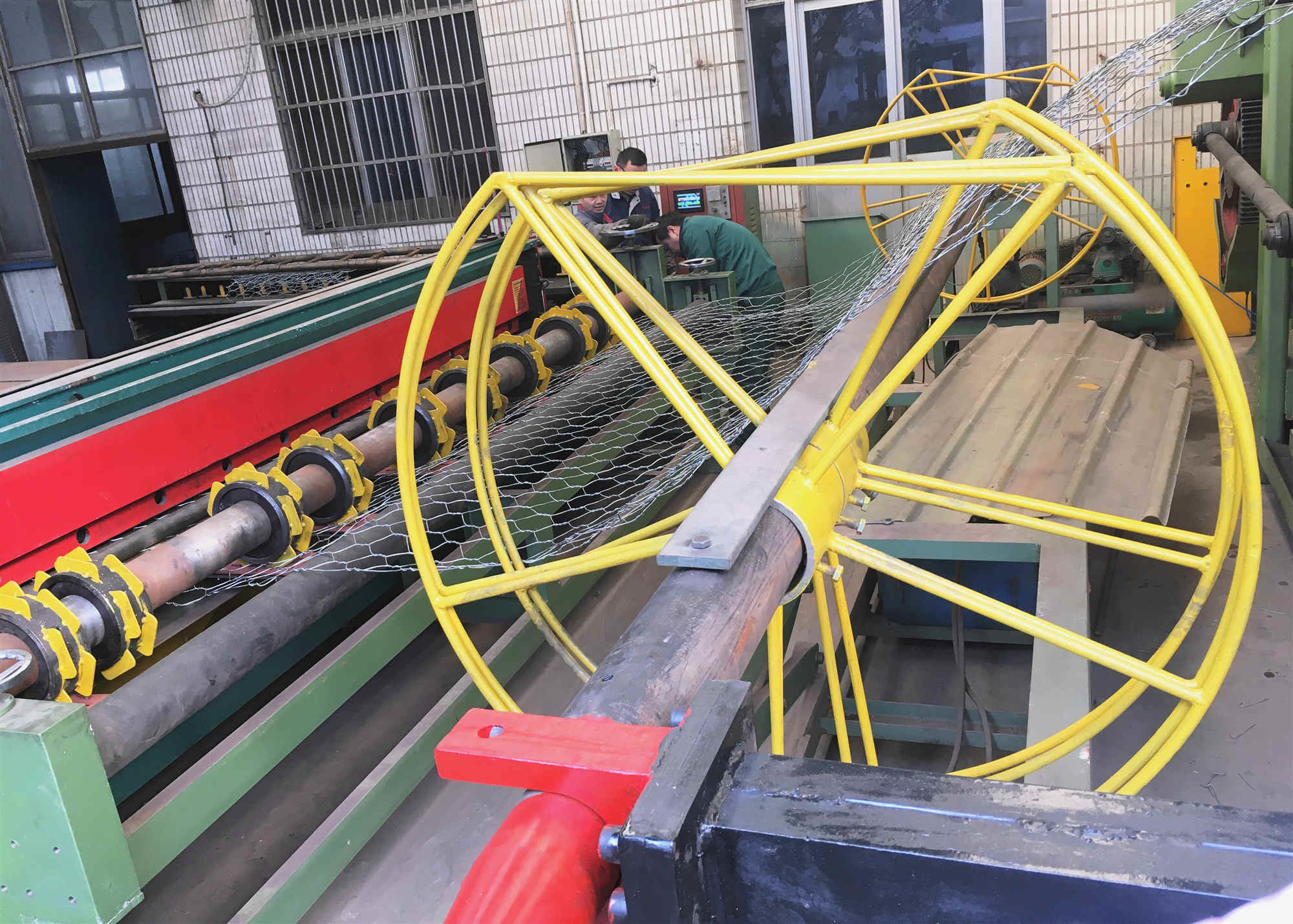 4000mm Mesh Straightening Machine 2.3kw Gabion Production Line 6-25r/min