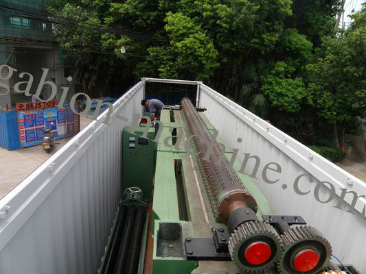 Zine Coated  Gabion Mesh Machine / Gabion Mattress With Automatic Oil System